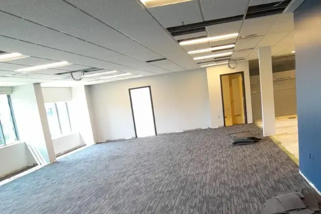 Carpet tile after application